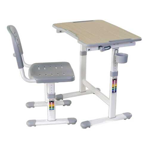 Парта со стулом Fun Desk PICCOLINO II Grey (серый) в Столплит