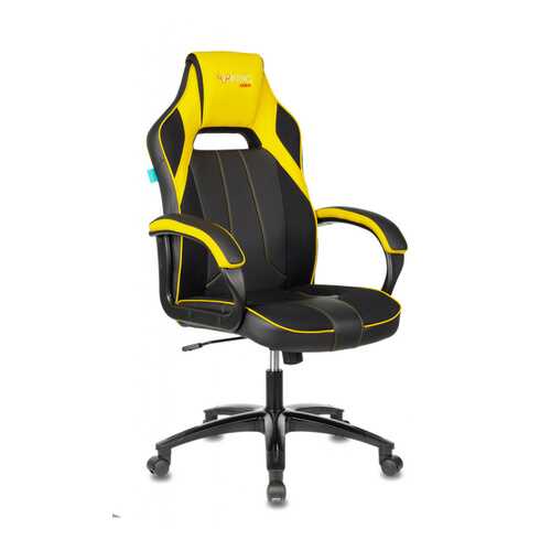 Кресло игровое Бюрократ VIKING 2 AERO YELLOW черный/желтый искусст.кожа/ткань в Столплит