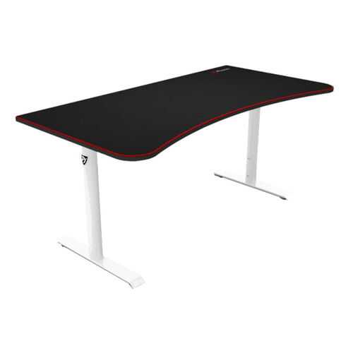 Компьютерный стол Arozzi Arena Gaming Desk/Черный МДФ/Белый металл в Столплит