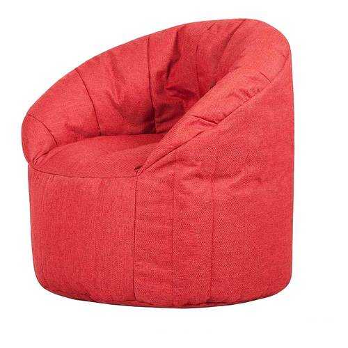 Кресло бескаркасное Папа Пуф Club Chair Red, размер XL, рогожка, красный в Столплит